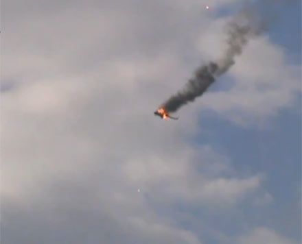 İdlib'de helikopter düşürüldü